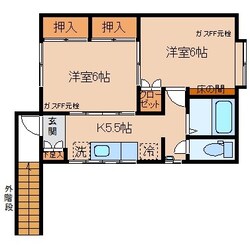 平林中洲アパートの物件間取画像